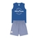 Conjunto Kamylus Masculino Infantil Regata Dino E Bermuda Cotton Jeans 4/10 - AZ0053-AZUL