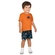 Conjunto Kamylus Masculino Infantil Camiseta Dino E Bermuda Tactel Estampada 4/10 - LR0078-LARANJA