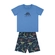 Conjunto Kamylus Masculino Infantil Camiseta Dino E Bermuda Tactel Estampada 4/10 - AZ0033-AZUL
