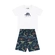 Conjunto Kamylus Masculino Infantil Camiseta Dino E Bermuda Tactel Estampada 4/10 - BC0020-BRANCO