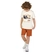 Conjunto Kamylus Masculino Juvenil Camiseta Estampa Surf E Bermuda Moletinho - BG0004-OFF WHITE