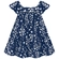 Vestido Manga Curta Milon Feminino Infantil Borboletas Em Cotton 1/3 - 6766-AZULPACÍFICO19-4044