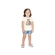 Blusa Manga Curta Milon Gatinha Em Cotton 4/8 - 0452-OFF WHITE
