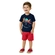 Conjunto Kyly Masculino Infantil Camiseta Estampas Variadas e Bermuda Moletom 1/3 - 6826-AZUL MARINHO