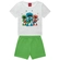 Conjunto Kyly Masculino Infantil Camiseta Estampas Variadas e Bermuda Moletom 1/3 - 0467-MESCLA WHITE