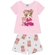 Pijama Manga Curta Kyly Feminino Infantojuvenil "Menina e Urso" Brilha no Escuro Em Algodão 4/12 - 4996-ROSA