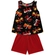 Conjunto Kyly Feminino Infantil Regata Estampas Variadas e Shorts Cotton 4/8 - 9010-PRETO