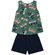 Conjunto Kyly Feminino Infantil Regata Estampas Variadas e Shorts Cotton 4/8 - 700022-VERDE