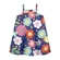 Vestido de Alcinhas Kyly Infantil Flores Em Algodão 4/8 - 6832-AZUL-3952