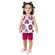 Conjunto Kyly Feminino Infantil Blusa de Alcinhas Estampas Variadas e Bermuda Ciclista 1/3 - 1-BRANCO