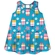 Vestido Regata Kyly Infantil Sorvetes Em Meia Malha de Algodão 4/8 - 1220-TURQUESA