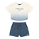 Conjunto Elian Beats Feminino Juvenil Blusa Cropped Com Shorts Moletinho - 6011-AZUL MIRAGEM