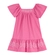 Vestido Manga Curta Elian Infantil Babados Com Flores Em Malha Trabalhada 4/8 - 4123-ROSA ASTROMELIA