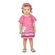 Vestido Manga Curta Elian Infantil Com Faixa Para Cabelo Em Meia Malha 1/3 - 4123-ROSA ASTROMELIA