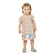 Vestido Manga Curta Elian Infantil Listrado Em Cotton Leve 1/3 - 2037-NATURAL