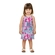 Vestido De Alças Elian Infantil Estampado Em Meia Malha Algodão 4/8 - 6026-AZUL CARIBE