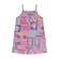 Vestido De Alças Elian Infantil Estampado Em Meia Malha Algodão 4/8 - 4022-ROSA CHÁ