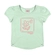 Blusa Manga Curta Elian Flor Em Puff Malha Trabalhada 4/8 - 5127-VERDE CLARO