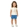 Blusa Manga Curta Elian Sereia Meia Malha Algodão 4/8 - 2037-NATURAL