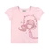 Blusa Manga Curta Elian Sereia Meia Malha Algodão 4/8 - 4169-ROSA BLOOM