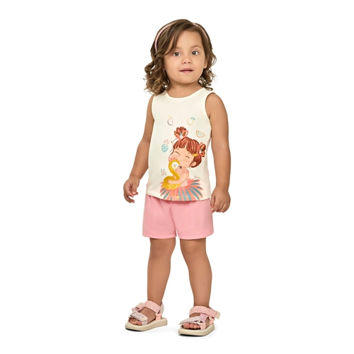 Blusa Regata Elian Bailarina Feminina Infantil Em Cotton Leve 1/3