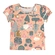 Blusa Manga Curta Elian Infantil Feminina Estampas Variadas Cotton Leve 1/3 - 3094-LARANJA ICE