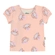 Blusa Manga Curta Elian Infantil Feminina Estampas Variadas Cotton Leve 1/3 - 4169-ROSA BLOOM