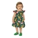 Vestido Manga Curta Kyly Feminino Infantil Floresta Tropical Em Meia Malha Algodão 1/3 - 6826-AZUL MARINHO