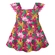 Vestido Manga Curta Kyly Feminino Infantil Floresta Tropical Em Meia Malha Algodão 1/3 - 40064-ROSA