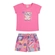 Conjunto Elian Feminino Infantil Blusa Estampas Variadas e Shorts Em Meia Malha 4/8 - 4123-ROSA ASTROMELIA