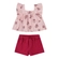 Conjunto Colorittá Feminino Infantil Blusa Babados Floral E Shorts Moletom 1/3 - 4119-ROSA BOY