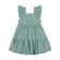 Vestido Manga Curta Babado Colorittá Feminino Infantil Canelado 4/8 - 5662-VERDE