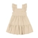 Vestido Manga Curta Babado Colorittá Feminino Infantil Canelado 4/8 - 2039-BEGE JOAQUINA