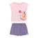 Conjunto Elian Feminino Bebê Blusa Manga Curta Estampas Variadas e Shorts Moletom - 4169-ROSA BLOOM