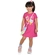 Vestido Manga Curta Com Bolsa Sorvetinho Kamylus Infantil Meia Malha Penteada 4/8 - PI0073-PINK
