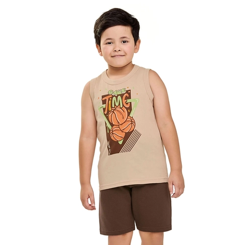 Conjunto Elian Masculino Juvenil Regata Jogos E Bermuda Moletom