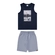 Conjunto Elian Masculino Juvenil Regata Skate E Bermuda Moletom - 6751-MARINHO