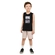 Conjunto Elian Masculino Juvenil Regata Skate E Bermuda Moletom - 7001-PRETO