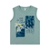 Camiseta Regata Elian Masculina Juvenil Tropical Malha Flamê - 5662-VERDE