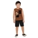 Camiseta Regata Elian Masculina Juvenil Tropical Malha Flamê - 8045-MARROM BISCOITO
