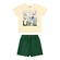 Conjunto Elian Masculino Infantil Camiseta Oceano e Bermuda Moletom 4/8 - 2029-MARFIM