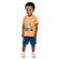 Conjunto Elian Masculino Infantil Camiseta Oceano e Bermuda Moletom 4/8 - 3070-LARANJA