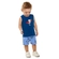 Conjunto Elian Masculino Infantil Regata Gaivota Interativa e Bermuda Moletom 1/3 - 6025-AZUL QUARTZO