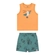 Conjunto Elian Masculino Infantil Regata Gaivota Interativa e Bermuda Moletom 1/3 - 3070-LARANJA TIGER