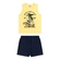 Conjunto Elian Masculino Infantil Regata Estampada e Bermuda Moletom 4/8 - 3100-AMARELO