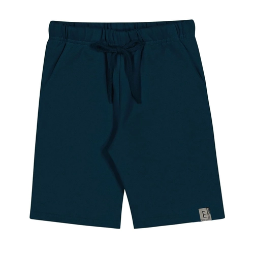 Bermuda Elian Masculina Juvenil Básica Com Bolsos Em Moletom