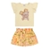 Conjunto Elian Feminino Infantil Blusa Ursinha e Shorts Saia Cotton Leve 4/8 - 3072-AMARELO MANGO