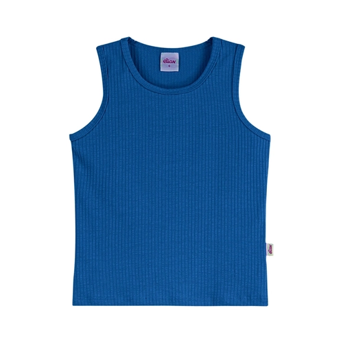 Blusa Regata Elian Feminina Infantil Básica Malha Canelada 4/8