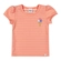 Blusa Manga Curta Elian Feminina Infantil Listrada Soverte 4/8 - 3470-CORAL