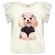 Blusa Manga Curta Alakazoo! Feminina Infantil Estampas Variadas Malha Modelli - 000156-PRETO